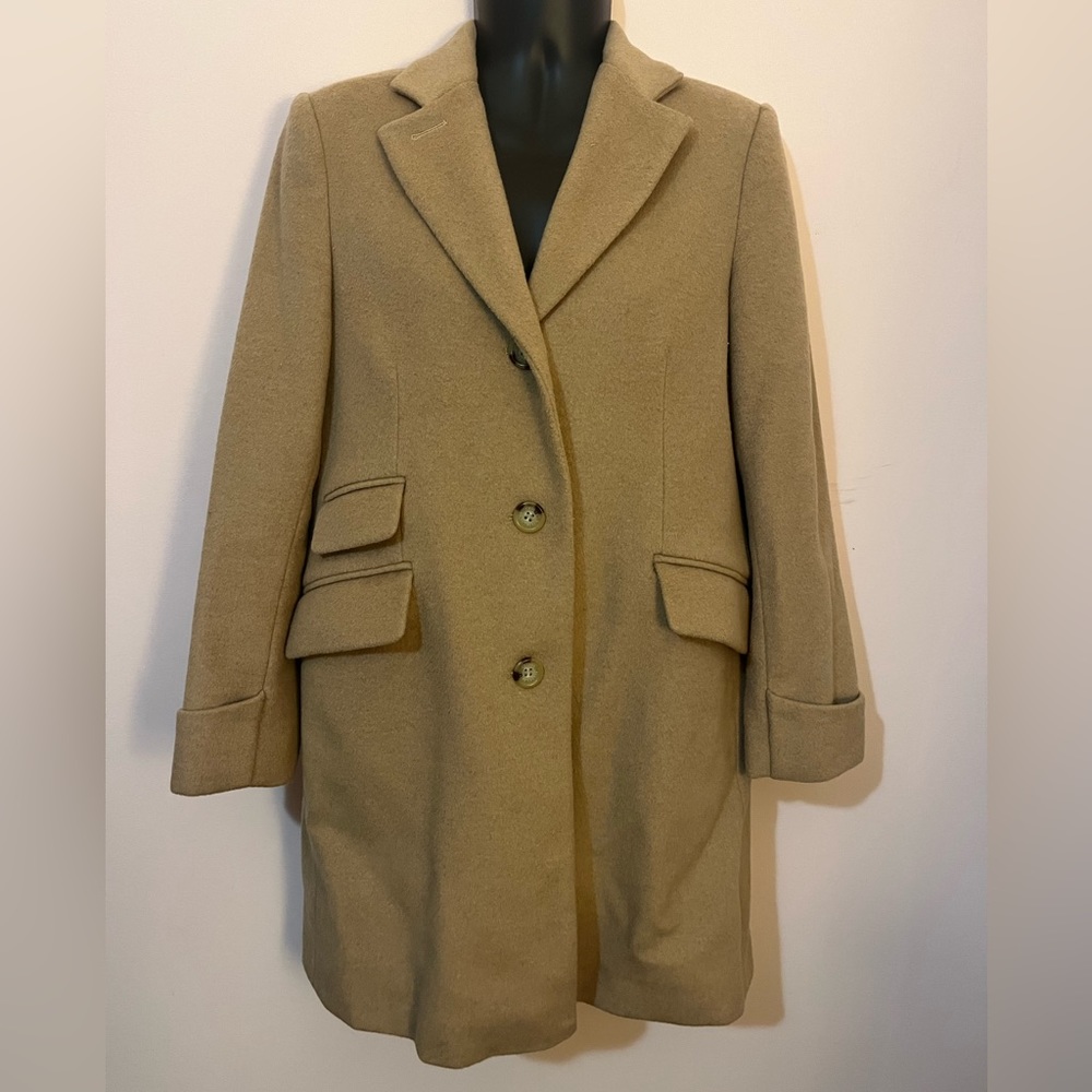 RALPH LAUREN | Tan Wool Blend Trench Coat | 2P